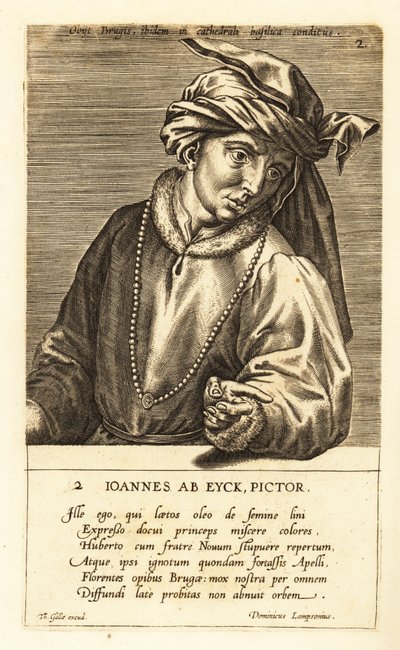 Portrait of Jan van Eyck by Johannes Wierix