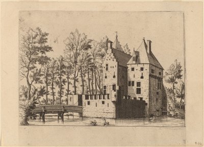 Castle with Lift-Bridge by Johannes and Lucas van Doetechum after Master of the Small Landscapes