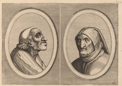 "Father Muylaert" and "Mother Bille-bloots" by Johannes and Lucas van Doetechum after Pieter Bruegel the Elder