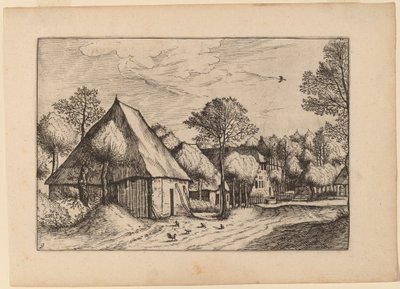 A Farmyard with a Draw Well by Johannes van Doetechum, the Elder and Lucas
