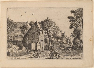 Village Road with Draw Well by Johannes van Doetechum, the Elder and Lucas