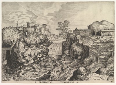 View of the Tiber Tivoli Prospectus Tyburtinus from The Large Landscapes by Johannes van Doetecum I