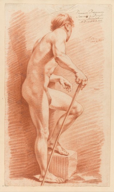 Standing Male Nude, Side View (1st Prize 1773) by Johannes van Dregt