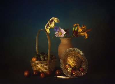 Rustic Autumn Still Life by John-Mei Zhong