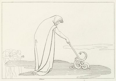 Tiresias, Inferno, Canto 20 by John (after) Flaxman