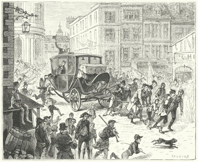 French diplomat Jacques Lauriston in London to convey the ratification of the Peace of Amiens by John (after) Gilbert