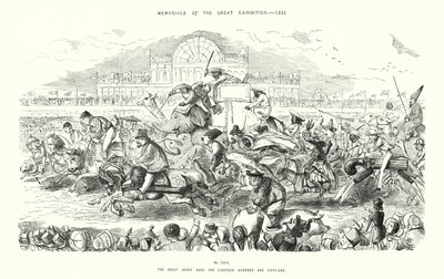 Memorials of the Great Exhibition 1851, The Great Derby Race for Eighteen Hundred and Fifty-One by John (after) Leech