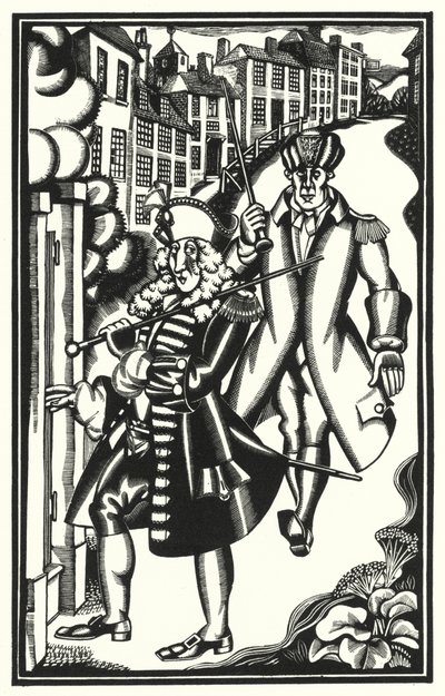 Illustration for Tristram Shandy by Laurence Sterne by John Austen