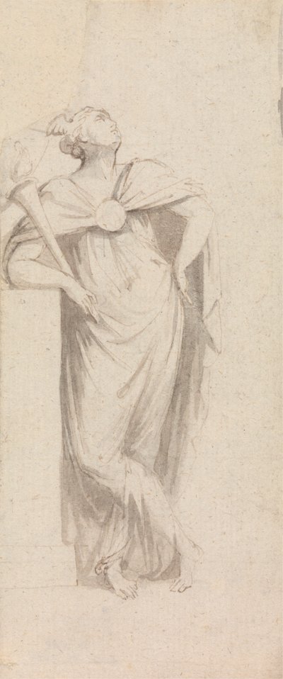 Allegorical Female Figure: Holding a Flaming Torch by John Bacon