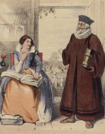 Roger Ascham, Tutor to Queen Elizabeth I by John Callcott Horsley