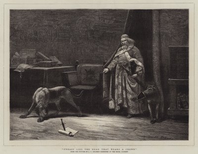 Uneasy Lies the Head That Wears a Crown by John Charles Dollman