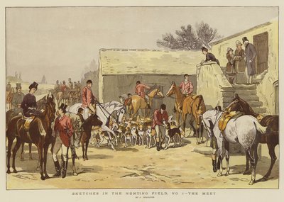 Sketchs in the Hunting Field, No 1, the Meet by John Charlton