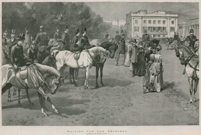 Waiting for the Princess: a sketch in Rotton Row, Hyde Park, London by John Charlton
