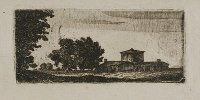 Trees and Buildings with Low Tower by John Clerk of Eldin
