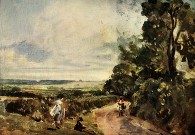 A Country Road with Trees and Figures, c1830, 1934 by John Constable