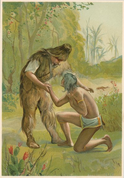 Scene from Robinson Crusoe by Daniel Defoe, 1892 by John Dawson Watson
