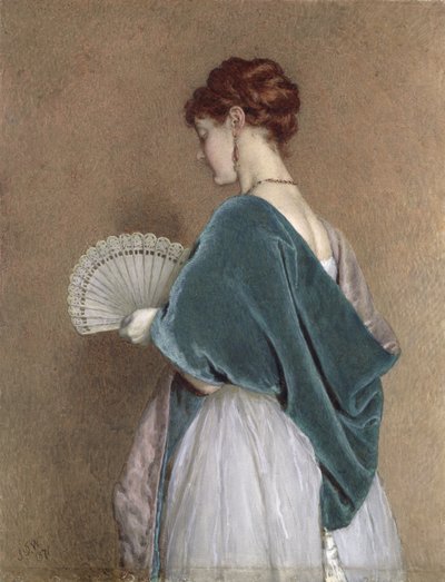 Woman with a Fan, 1871 by John Dawson Watson