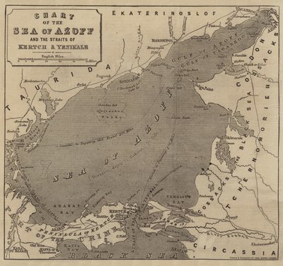 Chart of the Sea of Azoff and the Straits of Kertch and Yenikale by John Dower