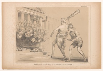 Caricature with Wellington as Hercules (HB Sketches) by John Doyle