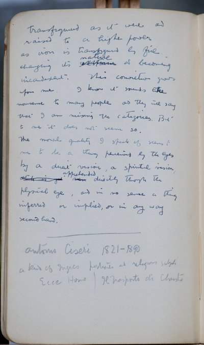 Sketch book containing 60 sketches and illustrations, writings on tempera paint and artists including Botticelli by John Duncan