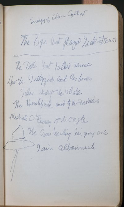 Sketch Book Containing 60 Sketches and Illustrations, Writings on Tempera Paint and Artists Including Botticelli by John Duncan