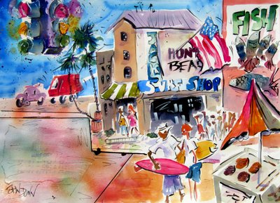 Coastal Surf Town Life by John Dunn