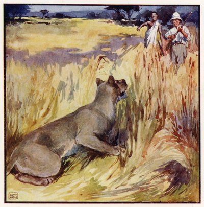 With a deep growl she disappeared in the rushes by John Edwin Noble