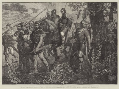 Men of Kent Marching in Front of the Army of Harold by John Evan Hodgson