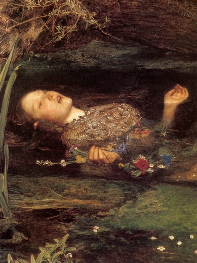 Ophelia (detail) by John Everett Millais