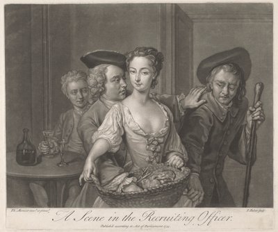 A Scene in the Recruiting Officer by John Faber the younger