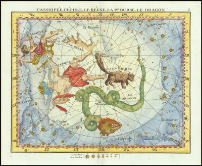 Cassiopea, Cepheus, Ursa Minor & Draco by John Flamsteed