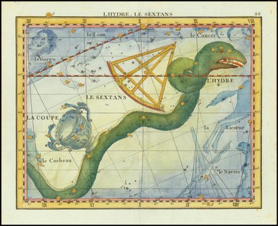 Hydra and Sextant by John Flamsteed