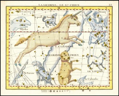 Monoceros and Canis Major by John Flamsteed