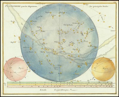 1776 Planisphere for Alignments of Principal Stars by John Flamsteed by John Flamsteed