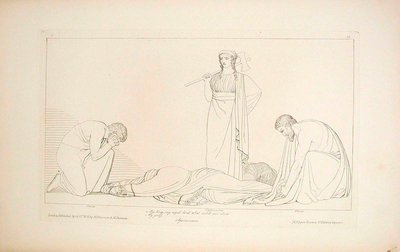 Clytemnestra and Chorus by John Flaxman