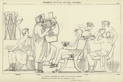 Phemius Singing to the Suitors by John Flaxman