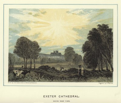 Exeter Cathedral, south west view by John Francis Salmon