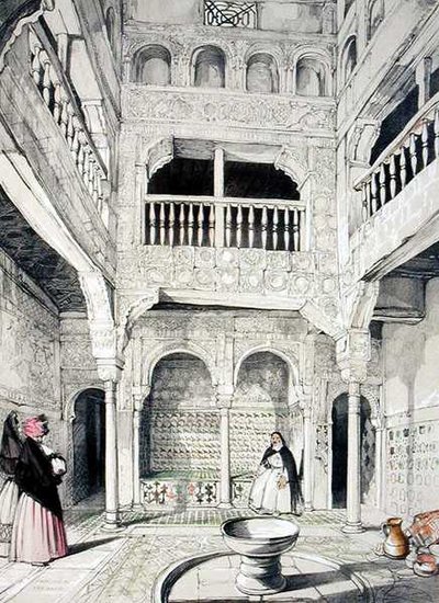 Entrance to the Baths, from 