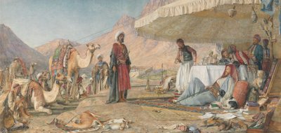 A Frank Encampment in the Desert of Mount Sinai. 1842 - The Convent of St. Catherine in the Distance by John Frederick Lewis