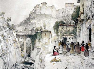 Part of the Alhambra from the Alameda del Darro, from 