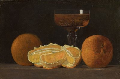 Still Life with Oranges and Goblet of Wine by John Frederick Peto