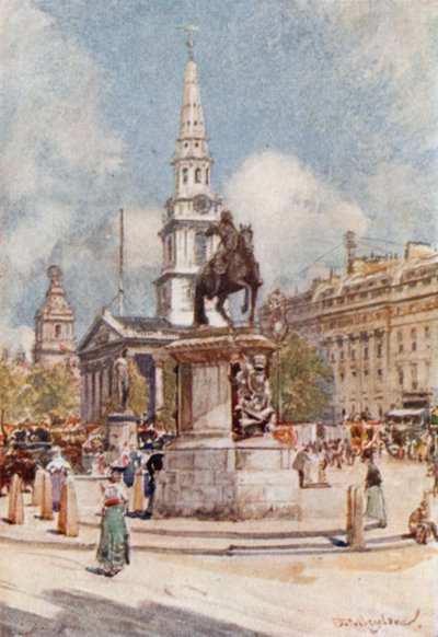 Charing Cross, with Statue of Charles I and St. Martin-in-the-Fields by John Fulleylove