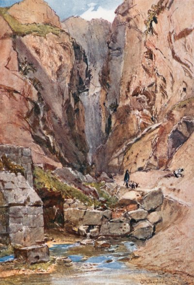 Delphi. The Castalian Gorge and Spring by John Fulleylove