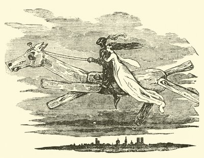 Don Quixote on the Enchanted Horse by John Gilbert