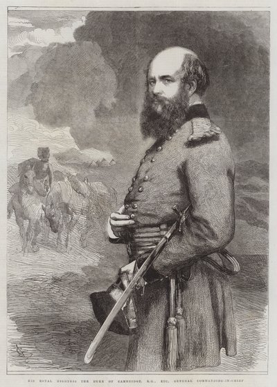 His Royal Highness the Duke of Cambridge, General Commanding-in-Chief (engraving) by John Gilbert