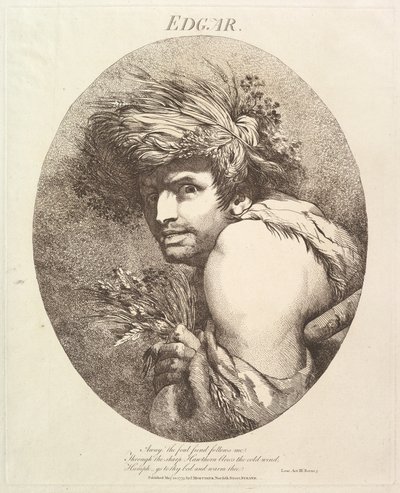 Edgar Twelve Characters from Shakespeare by John Hamilton Mortimer