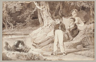 Four Figures Among the Trees on a Hot Day, 1807 by John Harden