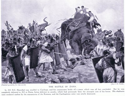 The Battle of Zama 203 BC by John Harris Valda