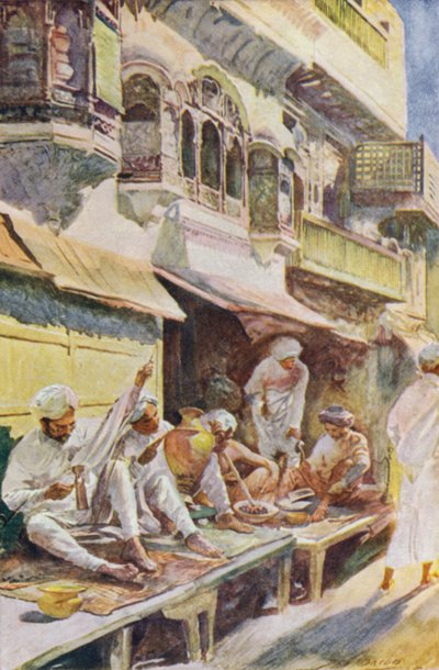 Workers in an Indian Bazaar by John Henry Frederick Bacon