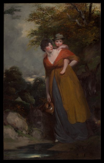 Mrs. Richard Brinsley Sheridan (Hester Jane Ogle, 1775/76-1817) and her son (Charles Brinsley Sheridan, 1796-1843) by John Hoppner